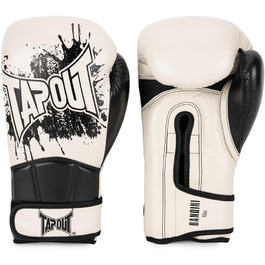 Боксерські рукавички Tapout зі шкіри, 12 унцій, Bandini, екрю/чорні, 1 пара