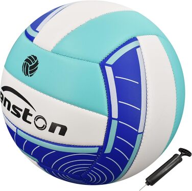 Волейбольний м'яч Senston Soft Touch, офіційний розмір 5, водонепроникний, з насосом, для пляжу, басейну та вулиці, thirsty blue