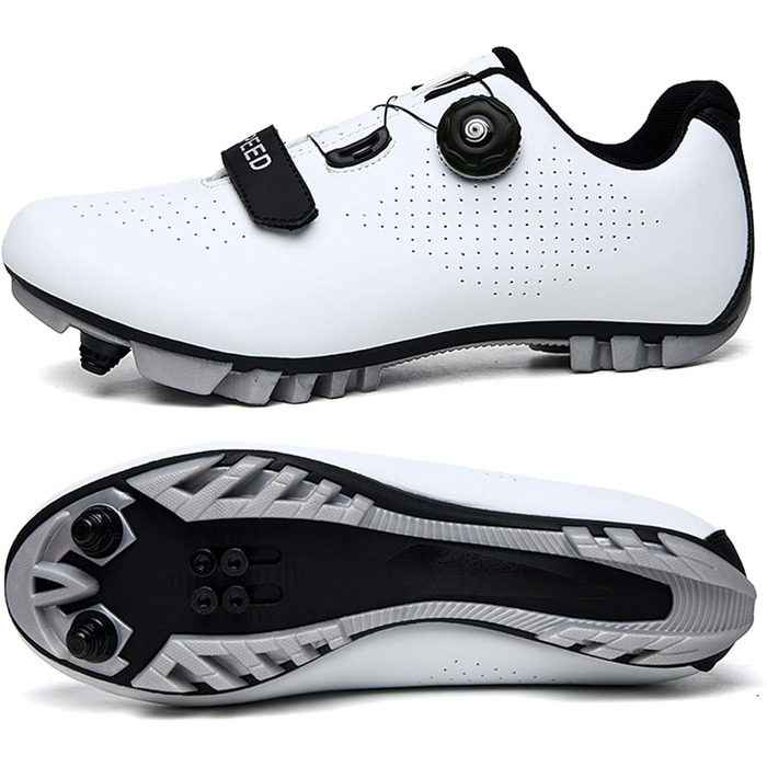 Велотуфлі для чоловіків та жінок MTB, Radsport, Mountainbike, кросівки, дихаючі, outdoor, вело, Spin, MTB, 36 EU, білі