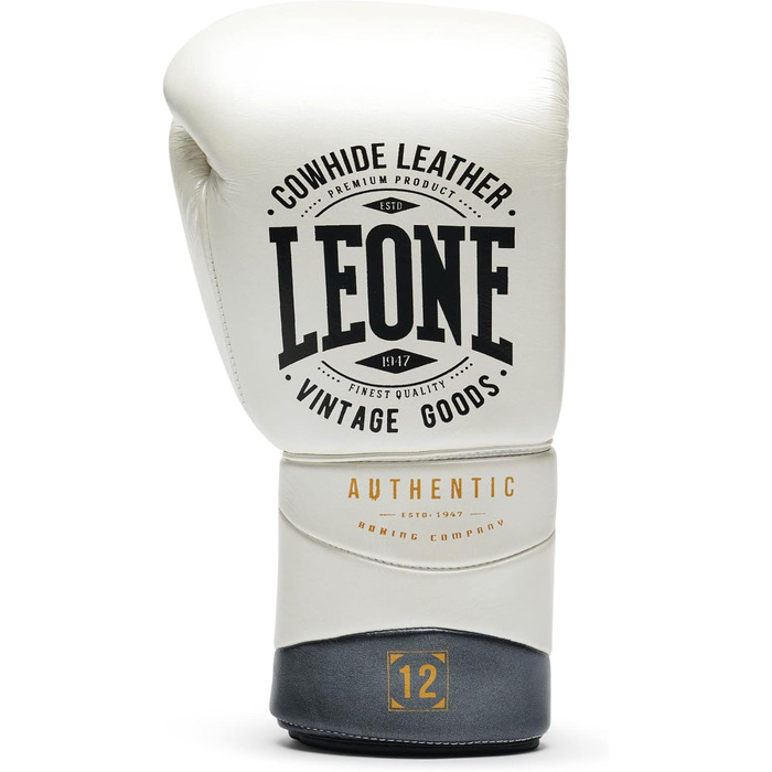 Боксерські рукавички Leone 1947 Authentic 2 Білі, 18 унцій - Професійні для тренувань та спарингів