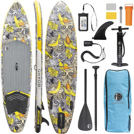 Надувна SUP-дошка iBOARD 11×32×6 дюймів з комплектом аксесуарів