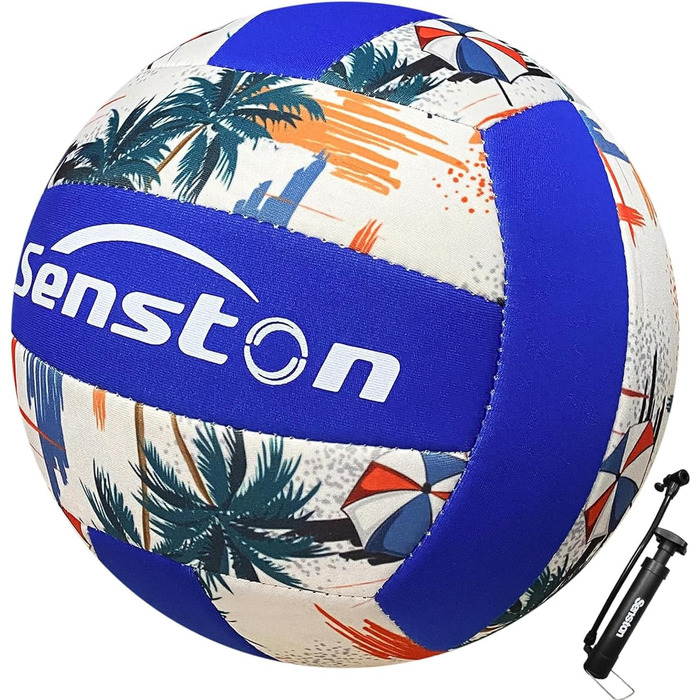 Волейбольний м'яч Senston для пляжу та активного відпочинку, водонепроникний, м'яка поверхня, блакитний колір