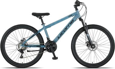 Гірський велосипед Licorne Bike Thunder Premium з дисковими гальмами, 26 дюймів, Aquamarine — універсальний для дітей та дорослих