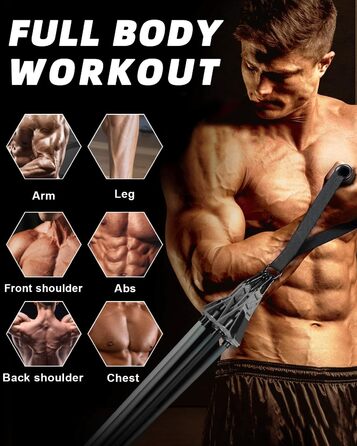 Набір фітнес-гумок 6 шт., гумки для фітнесу з 6 рівнями опору 270 LBS, з дверними фіксаторами, ручками, кісточками, ідеально підходить для нарощування м'язів, пілатесу, фізіотерапії для домашнього спортзалу та тренувань на відкритому повітрі