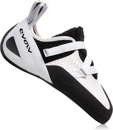 Кріпимо-скальний взуття EVOLV Defy LV для початківців: боулдеринг та індоор-альпінізм, сірий/білий, 38.5 EU