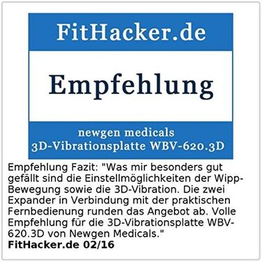 Newgen Medicals 3D вібраційна платформа WBV-620.3D з еспандером і пультом, для фітнесу, до 120 кг