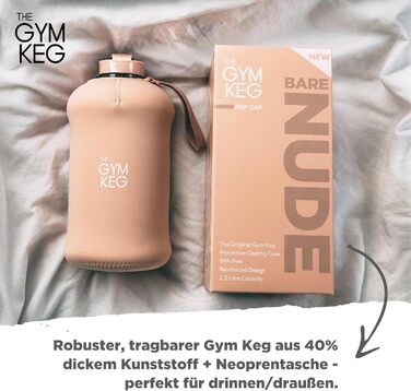Гімнастичний глечик Gym Keg 2.2L з сумкою та ручкою: багаторазова спортивна пляшка для фітнесу, йоги, екологічна, без BPA