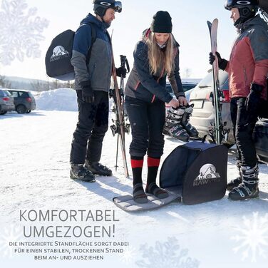 Чохол для лижних черевиків BambiniWelt Rafael K. - місткий, водонепроникний, з ручками та плечовими ременями, чорно-бордовий