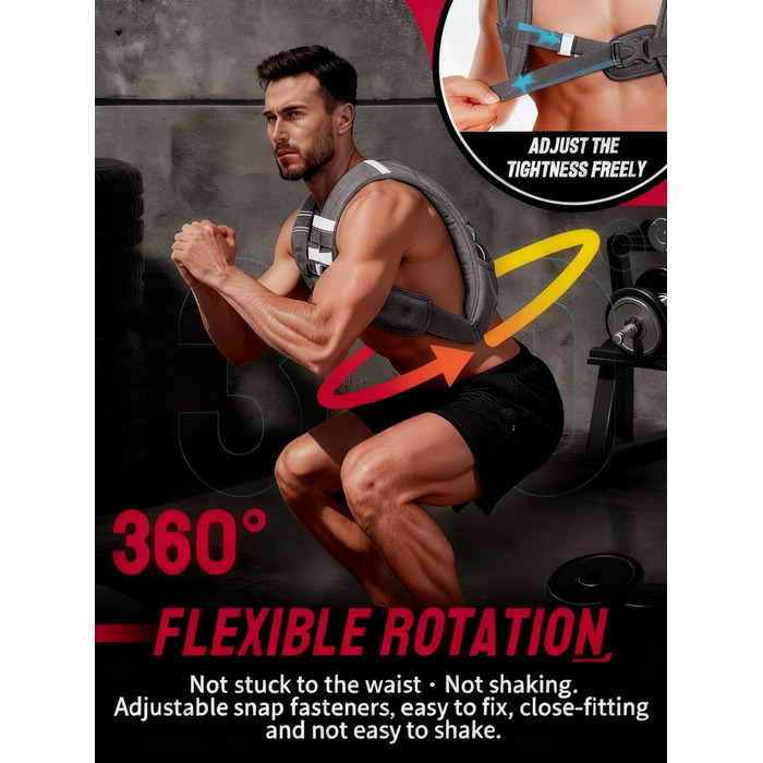 Вага для тренувань (вага жилет) 3 кг / 5 кг з світловідбиваючими смугами та регульованими ременями, сірий