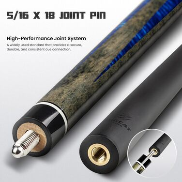 Більярдний кий Big Cat Carbon Gold Series з карбоновим шафтом Pro Taper, накінечниками 11.8 мм та 12.4 мм, обмотка з ірландського льону, 20oz, GLD-4