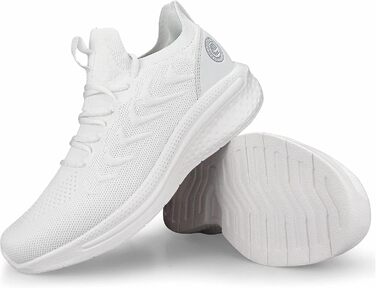 Жіночі кросівки для бігу та занять спортом: біг, теніс, фітнес, тренування. Легкі, дихаючі, з антиковзаючою підошвою. Білі, 39 EU