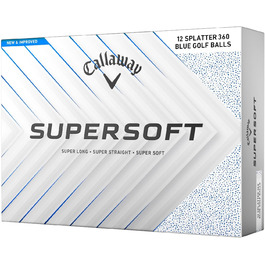 Гольф-м'ячі Callaway Supersoft Splatter 360, 2025 рік, блакитні, з розпиленням