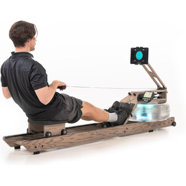 Водяний тренажер WaterRower Driftwood з масиву дерева | LightRing та Bluetooth-монітор | Кріплення для планшета та WaterRower Connect App