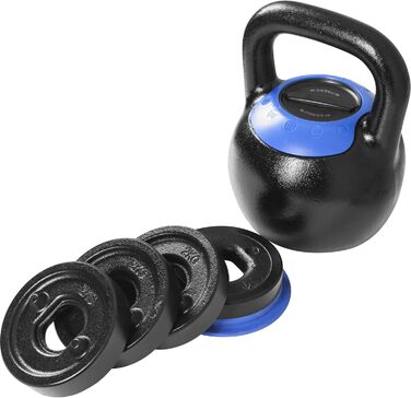 Регульована гиря GORILLA SPORTS 16 або 24 кг, чавунна, для силових тренувань