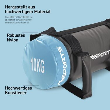 MSPORTS Power Bag Premium 5-30 кг: Фітнес-мішок для функціональних тренувань, вага 5-30 кг