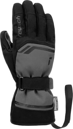 Чоловічі лижні рукавички Reusch Primus R-Tex XT, водонепроникна мембрана, теплі зимові рукавички Softshell, сірі/чорні, розмір 11