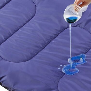 Сплячий мішок SOULOUT 3-4 сезони - Водонепроникний, легкий, 220 x 83 см (фіолетовий, блискавка справа)