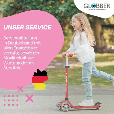 Дитячий триколісний самокат GLOBBER Primo Foldable, 120/80 мм, ABEC 5, складаний, регульована висота