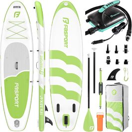 FBSPORT SUP дошка Stand Up Paddle 335 см для дорослих, надувна, з антиковзким покриттям, комплект з веслом, насосом та аксесуарами для йоги, подорожей та серфінгу (Фруктів зелений)