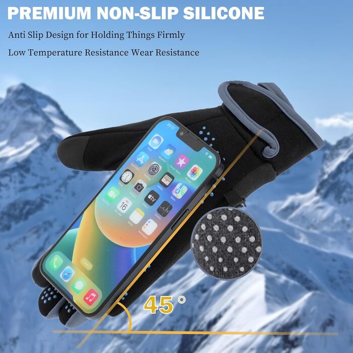 Рукавички сенсорні чоловічі/жіночі для спорту, тепла, зими, бігу, їзди на велосипеді, хайкінгу (чорні)