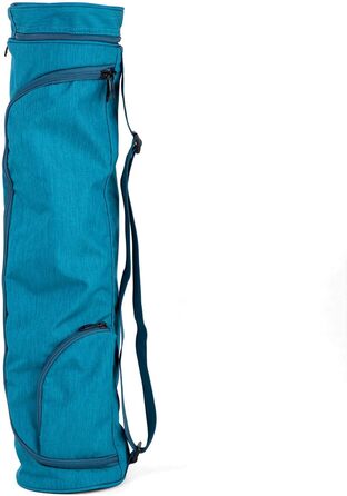 Сумка для йоги Bodhi ASANA 60 см, водовідштовхувальна, з додатковими кишенями, для килимка та аксесуарів, поліестер, бірюзова меланж