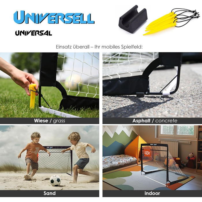 Набір футбо́льних воріт EASY2PLAY PRO (2 шт.) для дітей з мішенню та фішками, складані, для гри в приміщенні та на вулиці