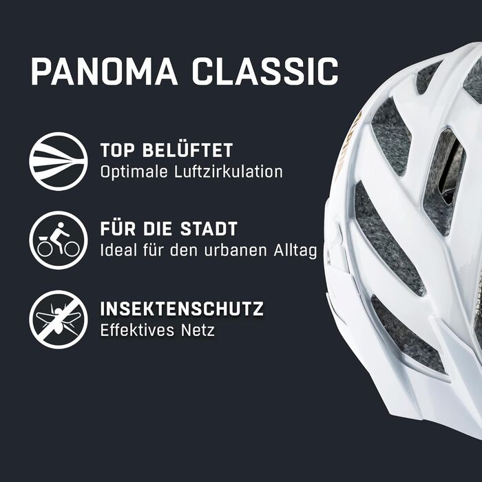 Шолом велосипедний ALPINA PANOMA Classic білий-prosecco глянсовий, S (52-57 см), для дорослих