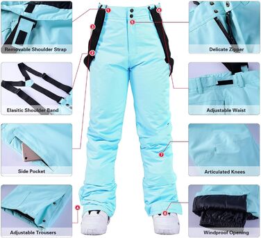 Жіночий комплект гірськолижний: куртка та штани HOTIAN, водонепроникний, вітрозахисний, теплий, для сноуборду та гірськолижного спорту