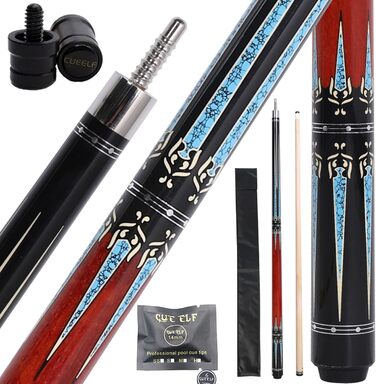 Кю (біліардний кий) CUEELF 147.3 см, Ахор, блакитний/червоний - для більярду