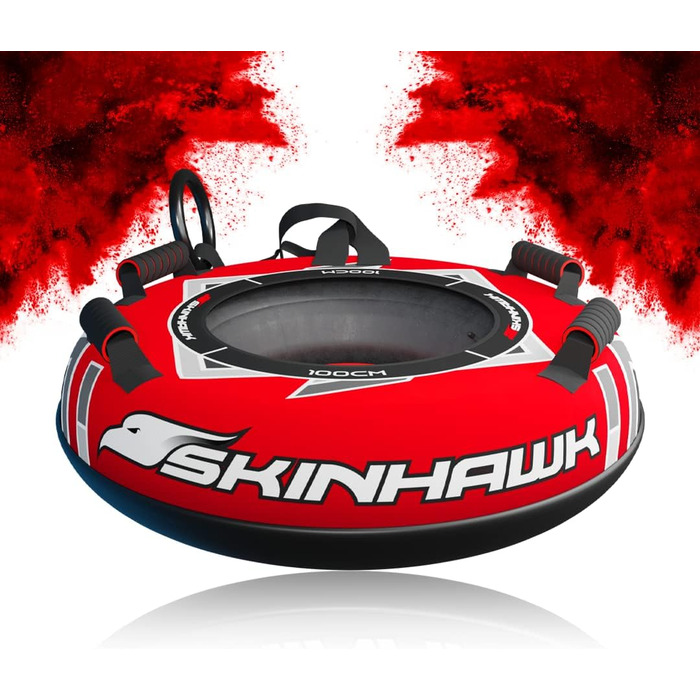 Сноутюбінг SKINHAWK Profi 100 см червоний, надувні санки, шина для катання по снігу