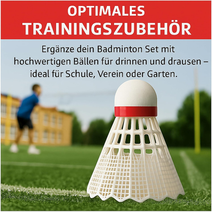 Набір для бадмінтону BEST SPORTING: Турнірні м'ячі 6 шт. (Нейлон, швидкі)