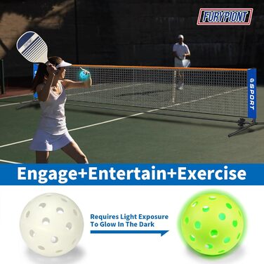 Набір для піклболу: сітка, 2 ракетки, 8 м'ячів, сумка - для дітей та початківців