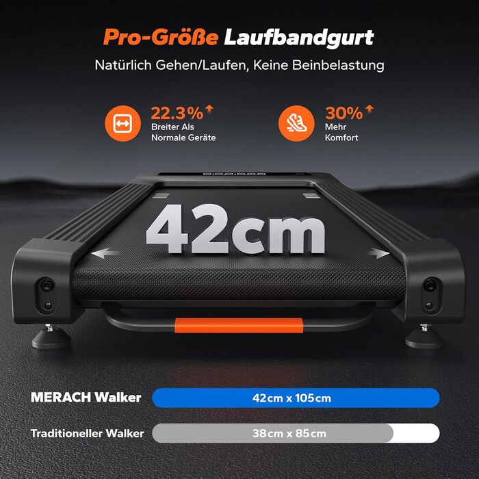 MERACH Walking Pad - біговий килимок для дому з регулюванням нахилу 12%, вантажопідйомність до 180 кг, тихий двигун 3.5PS, стіл для бігу, дистанційне керування, колір чорний