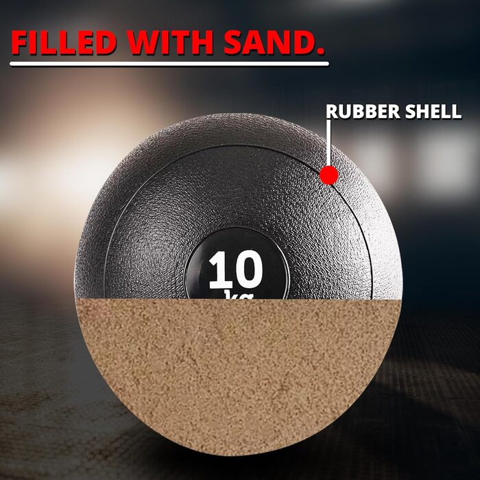 М'яч для кидання Maxstrength Slam Ball (медичний м'яч) для CrossFit, MMA, фітнесу, важкої атлетики, без пір, 8 кг, 10 кг, 12 кг