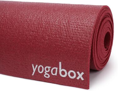 Yogabox Studio Premium килимок для йоги 200x60x3 мм (бордо) - Німеччина, OEKO-TEX 100, для фітнесу, пілатесу, гімнастики