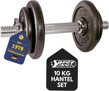 Набір гантелей Best Sporting 10 кг з чавуну, регульовані, для чоловіків і жінок, для домашніх тренувань, зі зіркоподібним замком