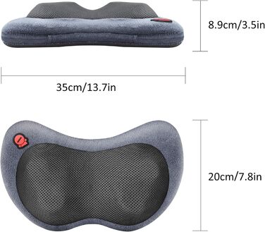 Comfier Шиацу масажер для шиї, масажна подушка з підігрівом для шиї, плечей і спини, 3D ротаційний, подарунок для чоловіків, жінок, мами, тата