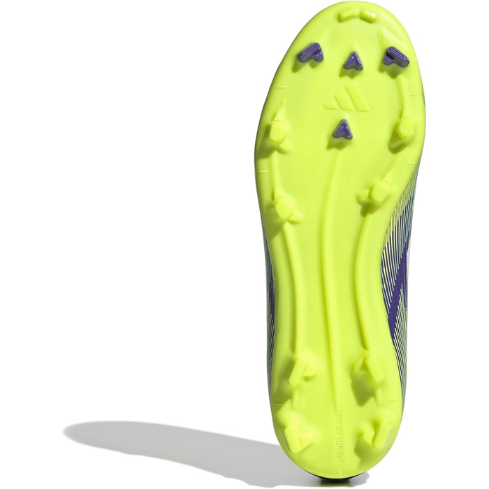 Дитячі футбольні бутси adidas F50 League Laceless для гри на твердих поверхнях, розмір 33.5 EU, фіолетовий, білий, лимонний