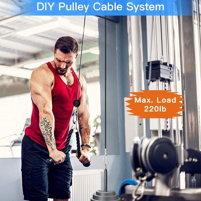 Кабель для тренажера Taeku: тріцепс, лат-тяга, тренажер підйому на біцепс, силові тренування для дому, спортивне обладнання, тріцепсове кабель