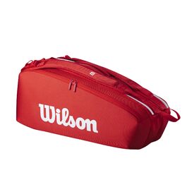 Сумка для тенісу Wilson Super Tour Red 2025 - для 2 ракеток, червоно-біла