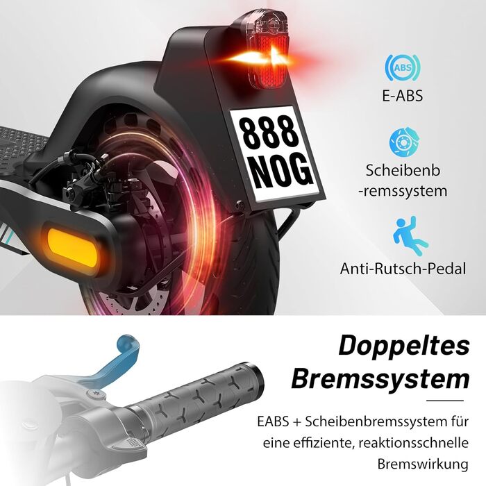 Електросамокат MEGA MOTION із сертифікатом ABE, 350 Вт, 35 км, 7.5 Ah, 8.5
