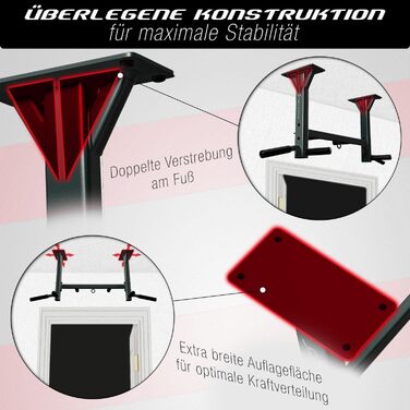 Штанга для підтягувань Sportstech 4in1 KS400 для дому: підтягування, бокс, канати, 6 ручок, сталева конструкція