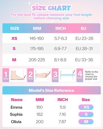 Роликові ковзани Sportneer для дітей з підсвіткою та захистом, розмір M (EU 33-36)