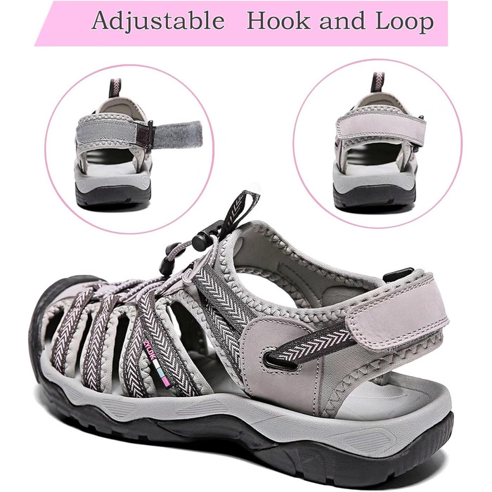 Чоловічі та жіночі шкіряні сандалії: пляжні, трекінгові, для активного відпочинку, літні, пішохідні. Розміри 36-46 (EU 40, сірий 3)