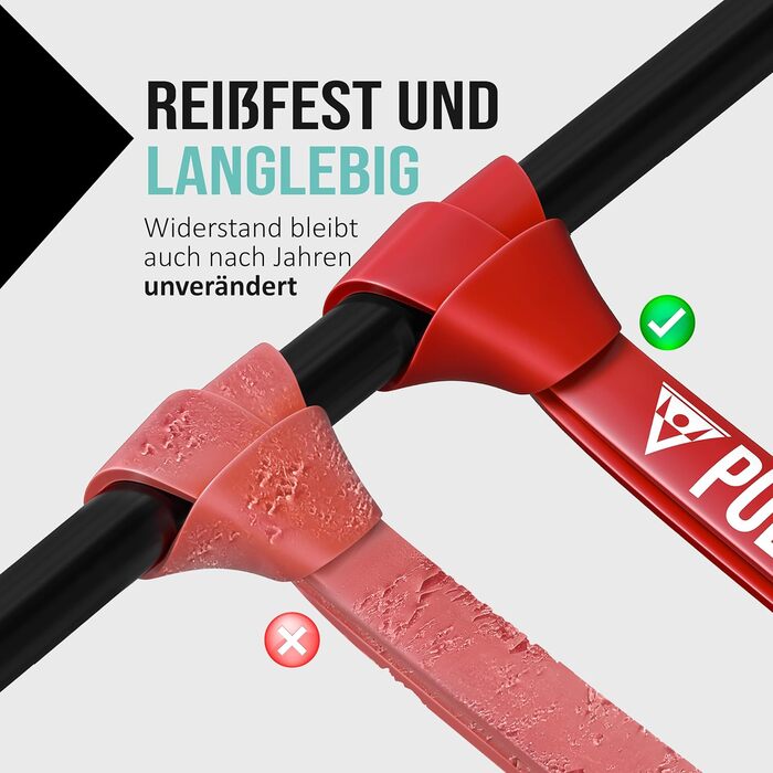 Фітнес-гумки Pullup & Dip: еластичні стрічки для тренувань з дверними фіксаторами та інструкцією. Набір та окремо. Червоний (EXTRA LIGHT)