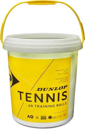 Тенісний м'яч Dunlop Training, жовтий, 60 шт. - для тренувань та коучингу, відро 60 шт.