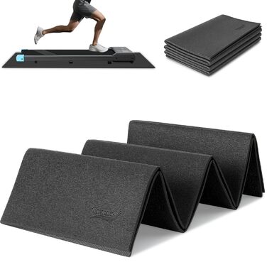 Складаний захисний килимок під тренажер (120x80 / 200x90 см) — протиковзний мат для бігової доріжки, еліптичного та велотренажера, товщина 6 мм, амортизаційний килим для йоги