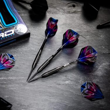 Дротики Red Dragon Peter Wright Snakebite 3, вольфрамові, 22 г, з оперенням і стрижнями