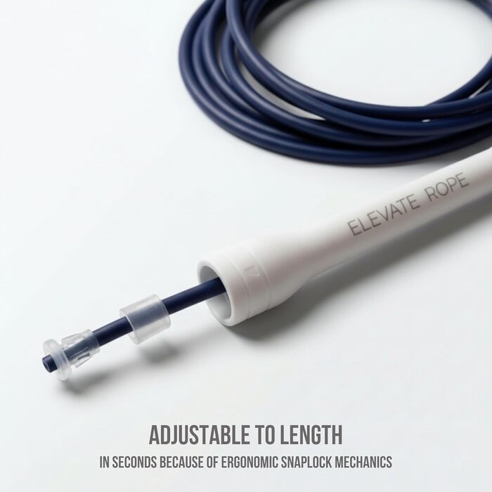 Професійний стрибковий канат Elevate Speed Rope MAX з PVC та нейлоновим сердечником, 5 мм, до 3 метрів, колір Marine Blue