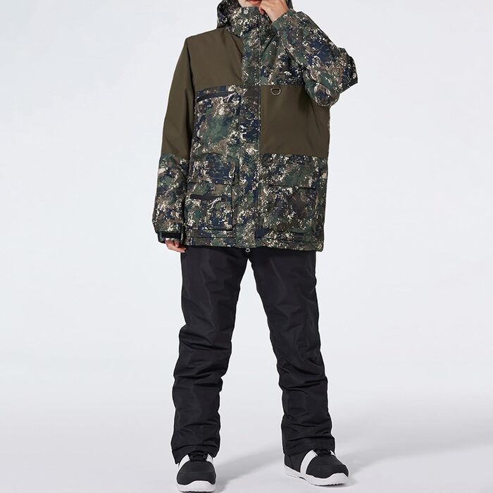 Сніговий костюм чоловічий HOUZONIY, комплект 2-в-1, теплий, вітронепроникний, чорний